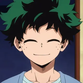 📚 Izuku Midoriya My Hero Academia anime, manga, hero, smiling, izuku midoriya, my hero academia telegram sticker