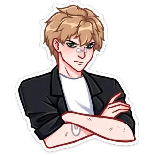 😡 Anime, Wütend, Charakter, Sticker, Manga, Blutig telegram sticker
