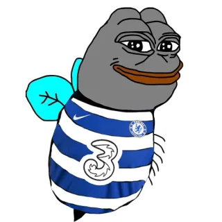 🐝 Pepe the Frog 3 페페 더 프로그, 밈, 축구, 첼시 FC, 첼시 telegram sticker