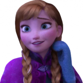 ☺️ Anna Frozen ディズニー, アナと雪の女王, アナ, アニメ, キャラクター, アニメーション, プリンセス telegram sticker