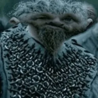 😐 man, beard, chainmail, historical, portrait telegram sticker