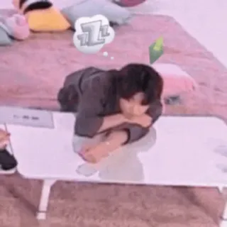✨ sleep, zz, dreaming, person, table, bed telegram sticker
