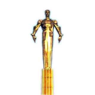 🗽 statue, golden, award, figurine, metal, celebration telegram sticker