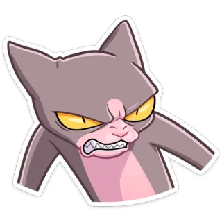 😡 Katze, wütend, Cartoon, grummelig, lustig, Meme whatsapp sticker