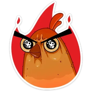 😡 pájaro enojado, pájaro en llamas, pájaro de dibujos animados, enojado, pájaro, llama telegram sticker