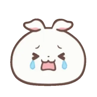 🐰 rabbit, cute, animal, bunny, crying telegram sticker