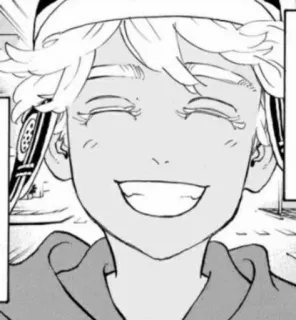 🥢 anime, smile, happy, manga telegram sticker