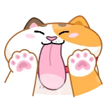 😛 kat, tong, schattig, huisdier, dier telegram sticker