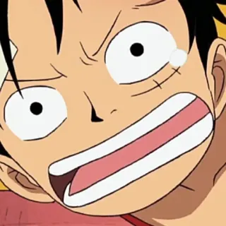 😢 Monkey D. Luffy One Piece anime, desenho animado, mangá, Luffy, One Piece, personagem telegram sticker