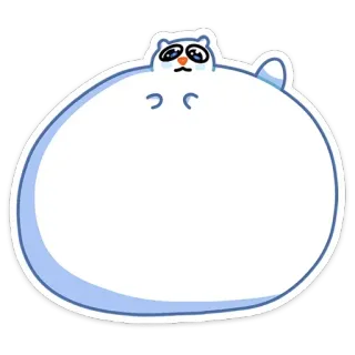 ⛄️ lucu, beruang, binatang, putih, kartun, stiker telegram sticker