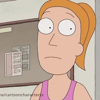 😐 Summer Smith Rick and Morty Cartoon, Erwachsenenanimation, Science Fiction, TV-Serie, Summer Smith whatsapp sticker