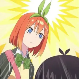 👒 The Quintessential Quintuplets Anime, Desenho animado, Garota, The Quintessential Quintuplets, Yotsuba Nakano telegram sticker