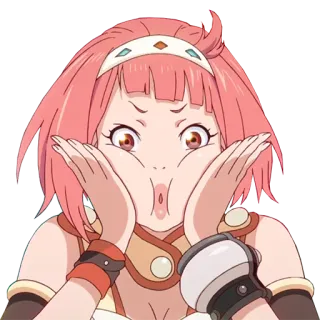 😱 Anime Mädchen, süß, lustiges Gesicht, Cartoon, Ausdruck, Frau whatsapp sticker