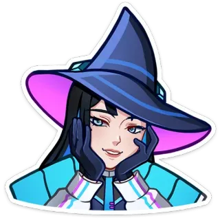 😌 แม่มด, เวทมนตร์, ฮาโลวีน, น่ารัก, สติกเกอร์, ผู้หญิง, การ์ตูน, แม่มด telegram sticker