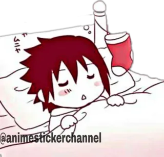 😴 @animestickerchannel anime, sleeping, chibi, cartoon, cute telegram sticker