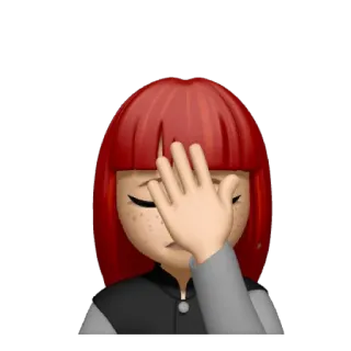 🤦‍♀️ Facepalm, Emoji, Delusione, Imbarazzo, Frustrazione, Errore, Oops telegram sticker