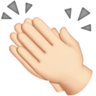 👏 applause, clap, emoji, hands, celebration, congratulations telegram sticker