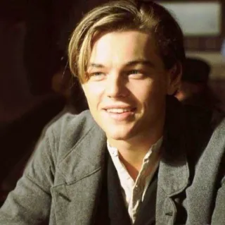 🙂 Jack Dawson Titanic Titanic, Leonardo DiCaprio, Jack Dawson, film, romans, dramat telegram sticker