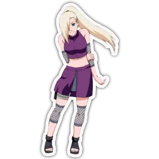 👸 Yamanaka Ino Naruto Anime, Mangá, Ninja, Desenho animado telegram sticker