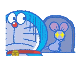 💨 Doraemon doraemon, anime, kreskówka, robot kot, mysz, kawaii, naklejka whatsapp sticker