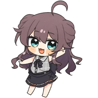 👋 anime, cartoon, character, chibi, cute, girl telegram sticker