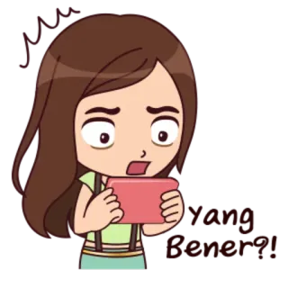 😰 wrong person? dibujo animado, chica, preocupada, teléfono, mensaje, comunicación whatsapp sticker