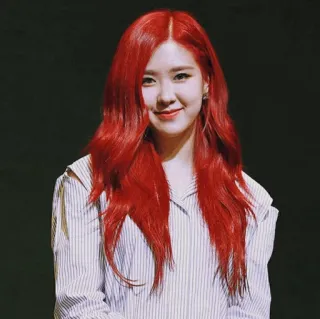 🌋 kpop, женщина, рыжие волосы, певица, знаменитость, портрет telegram sticker