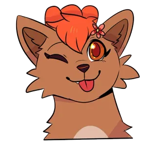 😜 животное, мультфильм, милый, кошка, питомец, стикер telegram sticker