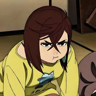 😡 Anime, Wütend, Mädchen, Cartoon, Fisch telegram sticker