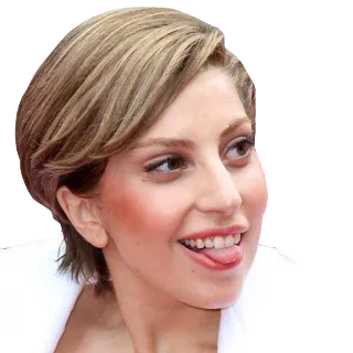 😛 Lady Gaga Lady Gaga, cantante, retrato, celebridad, estrella pop, cara telegram sticker