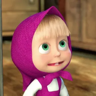😀 Masha Masha and the Bear cartoon, animatie, kind, meisje telegram sticker