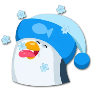 ❄ penguin, winter, snow, cute, cartoon telegram sticker