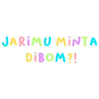 💬 JARIMU MINTA DIROMBAK?! testo, colorato, divertente whatsapp sticker