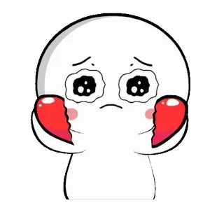💔 triste, pleurer, chagrin d'amour, émotionnel, dessin animé telegram sticker