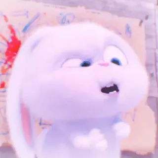 🐰 Snowball The Secret Life of Pets Snowball, kelinci, kelinci, imut, The Secret Life of Pets, hewan telegram sticker