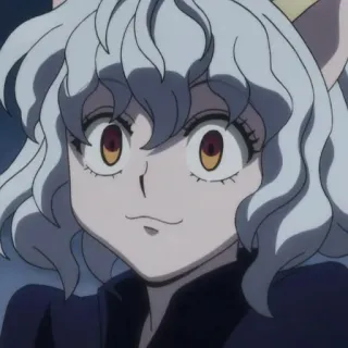 ⚜ Neferpitou Hunter x Hunter animé, chat, sourire, HunterxHunter, Neferpitou, fourmi telegram sticker