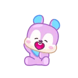 👋 cute, animal, bear, cartoon, character, sticker telegram sticker