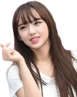 😍 женщина, кореянка, азиатка, милая, девушка, сердце пальцами telegram sticker