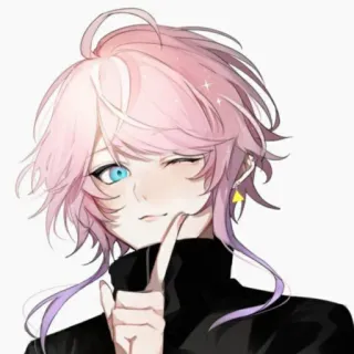 🌷 Anime, Manga, Personaggio, Ritratto, Arte, Illustrazione whatsapp sticker