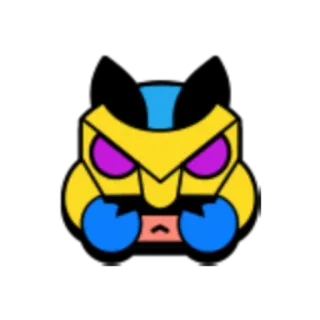 😕 abstrakt, Roboter, geometrisch, Cartoon, bunt, Symbol telegram sticker