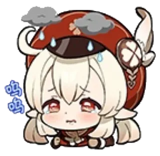 😢 呜呜 anime, sad, crying, kawaii telegram sticker