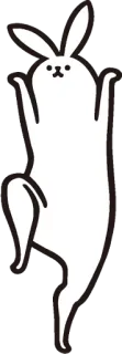 🙃 rabbit, sticker, animal, cartoon, bunny, cute telegram sticker