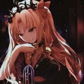 😊 anime girl, crown, art, digital art, portrait whatsapp sticker