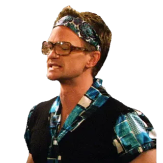 👨 Barney Stinson How I Met Your Mother divertente, retro, occhiali, himym, serie tv telegram sticker