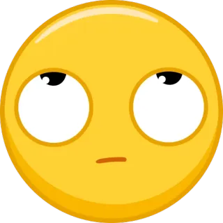 😒 emoji, expression, agacé, yeux qui roulent, jaune, visage telegram sticker