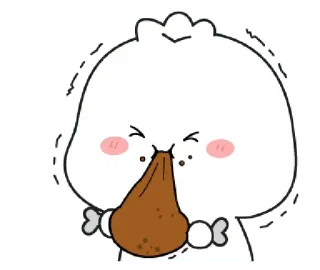 🍖 Huhn, Essen, Essen, süß, Cartoon telegram sticker