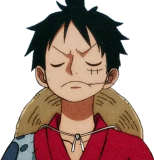 😟 Monkey D. Luffy One Piece anime, one piece, monkey d luffy, cartoon, character, manga telegram sticker