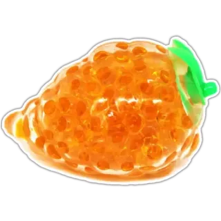 🍊 frutta, arancia, limone, palla antistress, giocattolo, gel, stringere whatsapp sticker
