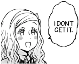 🤔 I DON'T GET IT. Mangá, Anime, Pergunta, Confuso telegram sticker