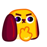 🤔 dedo do meio, ofensivo, rude, desenho animado, emoji whatsapp sticker